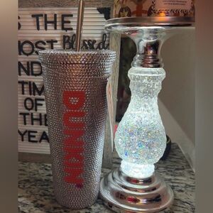 Dunkin Donuts New Rhinestone Bling Holiday 2024 Tumbler